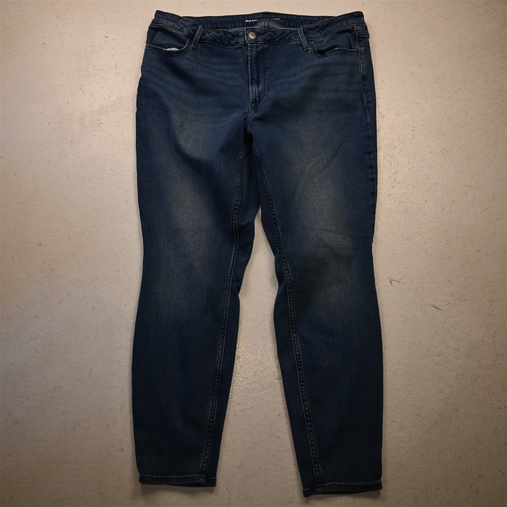 Old Navy 20 High Rise Wow Super Skinny Dark Stretch Denim Womens Jeans
